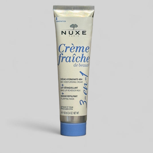 NUXE Creme Fraiche De Beauté 3-in-1 48H kosteuttava voide, meikinpoistoaine, täyteläinen naamio