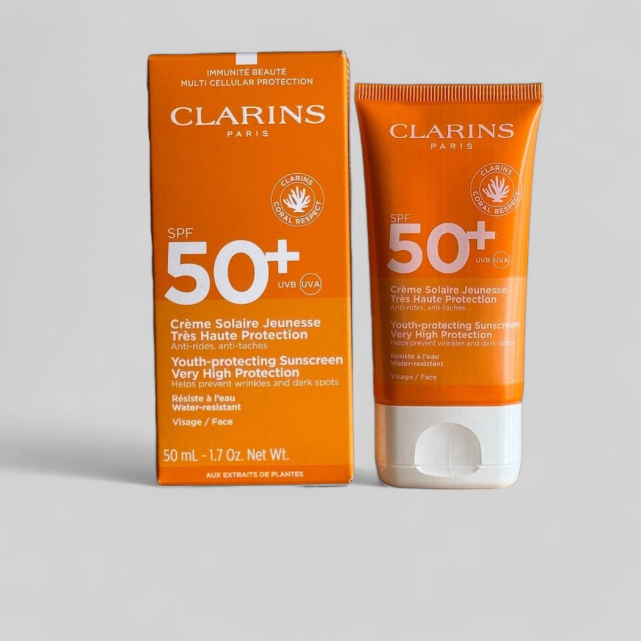 Clarins Youth protecting sunscreen very high protection Spf 50 Face